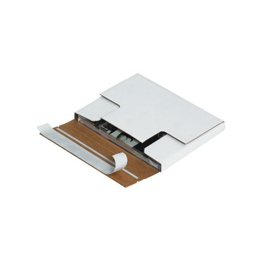 5-7/8 x 5 1/16 x-1/2'' White Self-Seal CD Mailers, 200PK