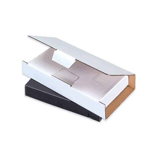 8-1/4 x 4-3/8 x 1-3/16'' White Video Tape Mailers, 50PK