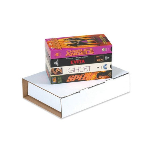 8-1/2 x 7 5/8 x 2 1/16'' White Video Tape Mailers, 20PK