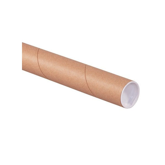 1-1/2 x 15'' Kraft Tubes with Caps, 50PK