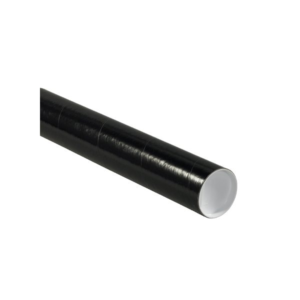 2 x 24'' Black Tubes with Caps, 50PK