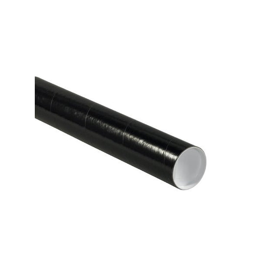 2 x 24'' Black Tubes with Caps, 50PK