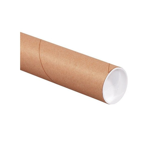 2-1/2 x 24'' Kraft Tubes with Caps, 34PK