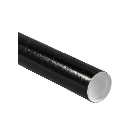 3 x 18'' Black Tubes with Caps, 24PK