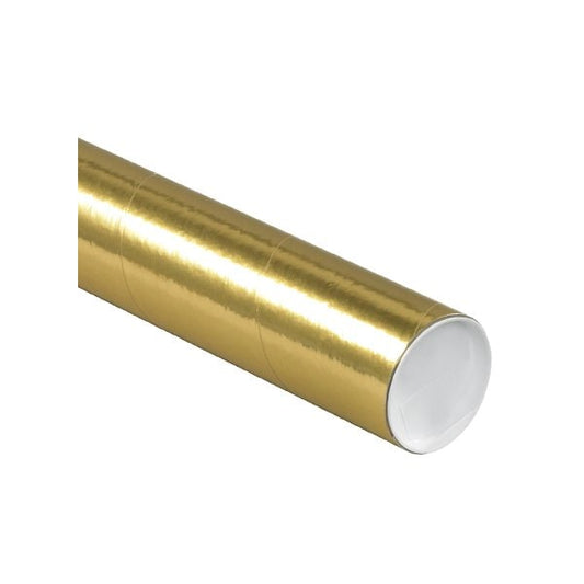 3 x 18'' Gold Tubes with Caps, 24PK