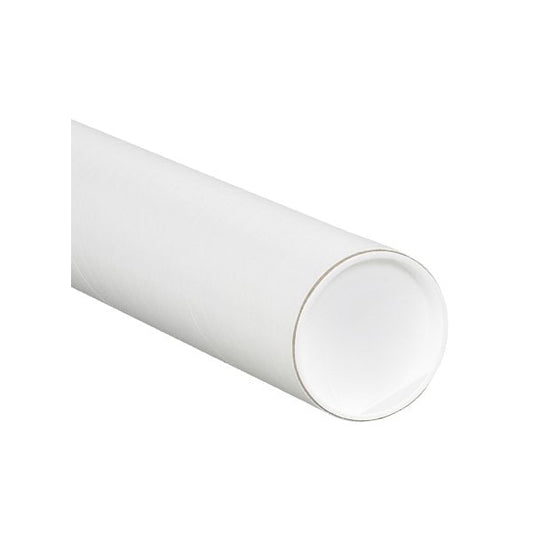 4 x 18'' White Tubes with Caps, 15PK