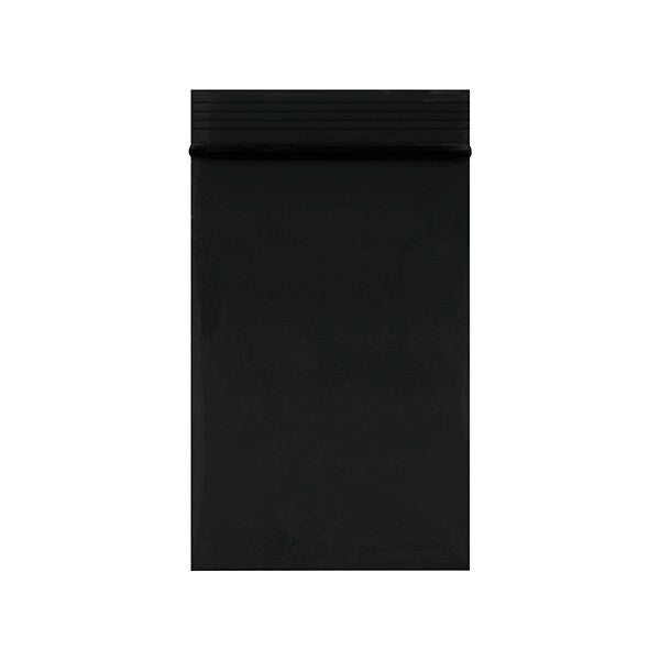 2 x 3'' - 2 Mil Black Reclosable Poly Bags, 1000PK