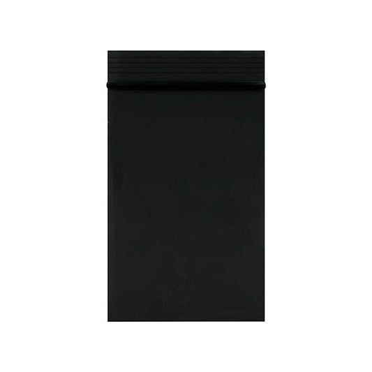2 x 3'' - 2 Mil Black Reclosable Poly Bags, 1000PK