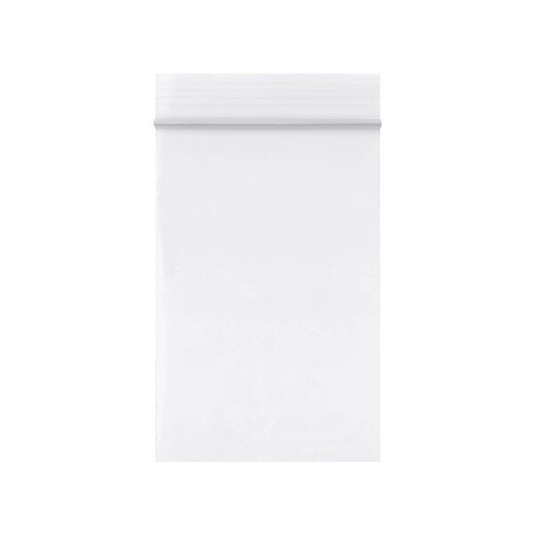 2 x 3'' - 2 Mil White Reclosable Poly Bags, 1000PK