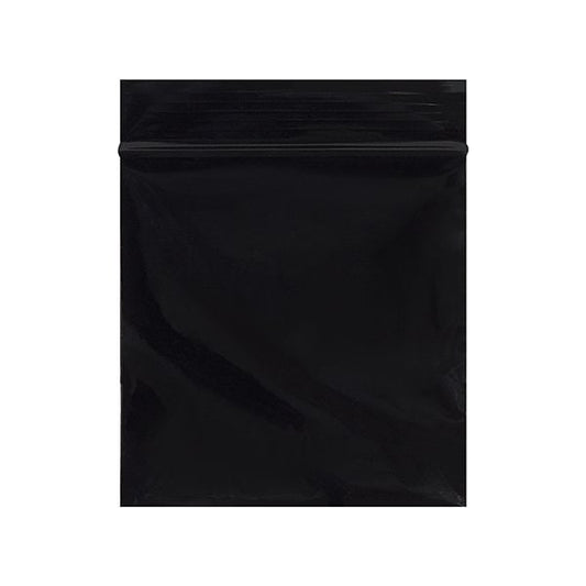 3 x 3'' - 2 Mil Black Reclosable Poly Bags, 1000PK