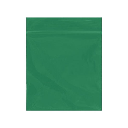 3 x 3'' - 2 Mil Green Reclosable Poly Bags, 1000PK