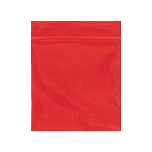 3 x 3'' - 2 Mil Red Reclosable Poly Bags, 1000PK