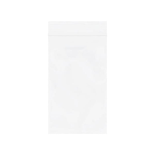 3 x 5'' - 2 Mil White Reclosable Poly Bags, 1000PK