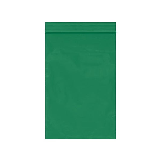4 x 6'' - 2 Mil Green Reclosable Poly Bags, 1000PK
