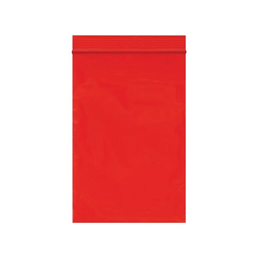 4 x 6'' - 2 Mil Red Reclosable Poly Bags, 1000PK