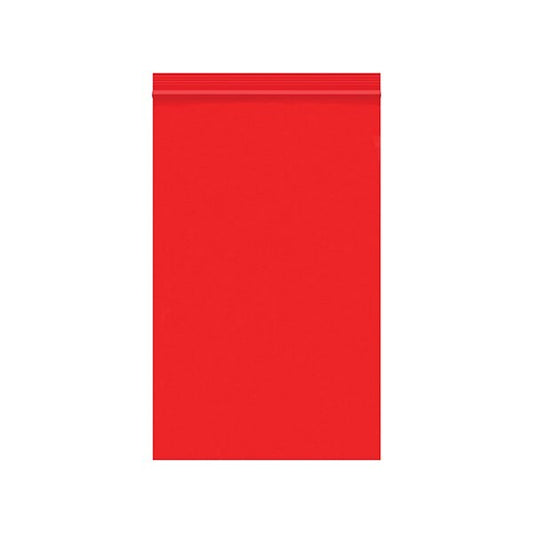 5 x 8'' - 2 Mil Red Reclosable Poly Bags, 1000PK