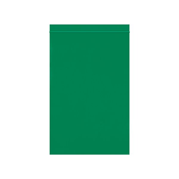 6 x 9'' - 2 Mil Green Reclosable Poly Bags, 1000PK