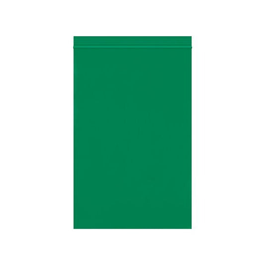 6 x 9'' - 2 Mil Green Reclosable Poly Bags, 1000PK