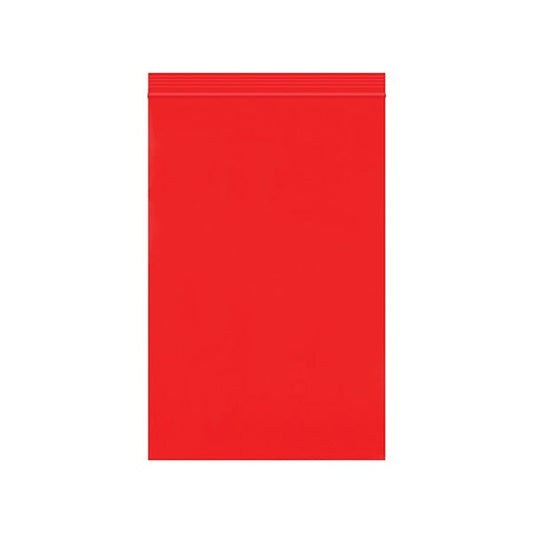 6 x 9'' - 2 Mil Red Reclosable Poly Bags, 1000PK