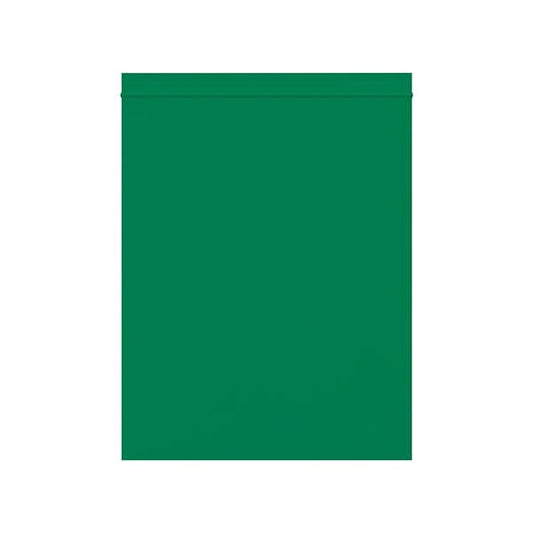 8 x 10'' - 2 Mil Green Reclosable Poly Bags, 1000PK