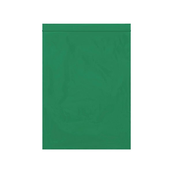 9 x 12'' - 2 Mil Green Reclosable Poly Bags, 1000PK