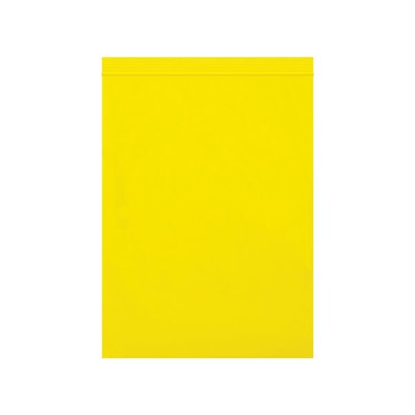9 x 12'' - 2 Mil Yellow Reclosable Poly Bags, 1000PK