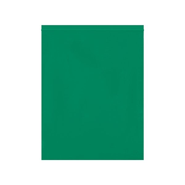 12 x 15'' - 2 Mil Green Reclosable Poly Bags, 1000PK