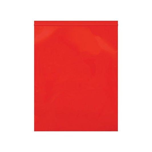 12 x 15'' - 2 Mil Red Reclosable Poly Bags, 1000PK