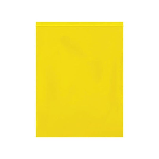 12 x 15'' - 2 Mil Yellow Reclosable Poly Bags, 1000PK