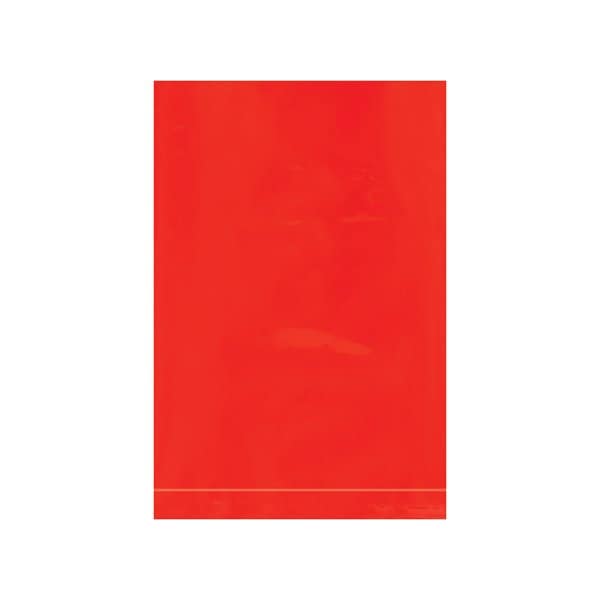 4 x 6'' - 2 Mil Red Flat Poly Bags, 1000PK