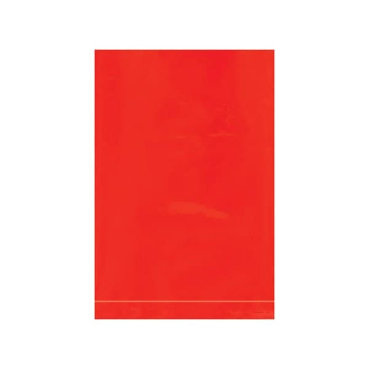 4 x 6'' - 2 Mil Red Flat Poly Bags, 1000PK