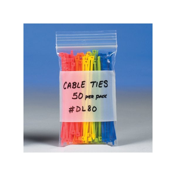 10 x 10'' - 4 Mil White Block Reclosable Poly Bags, 1000PK