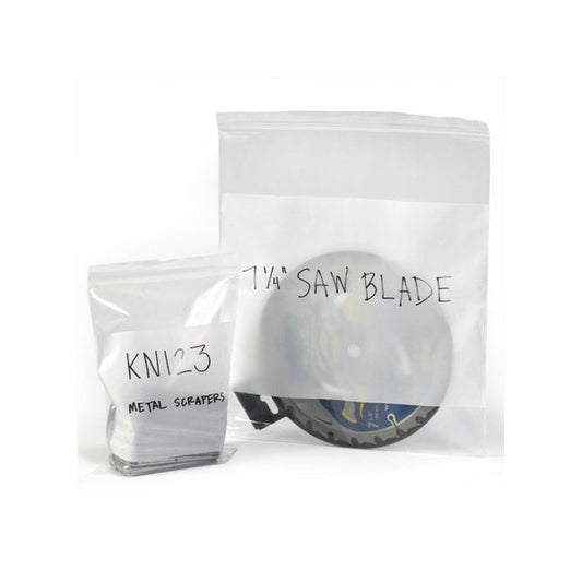12 x 15'' - 6 Mil White Block Reclosable Poly Bags, 500PK