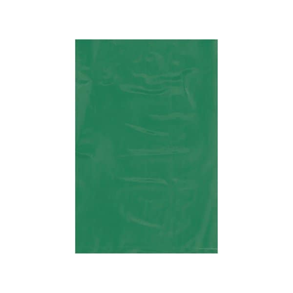 6 x 9'' - 2 Mil Green Flat Poly Bags, 1000PK