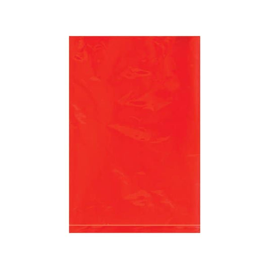6 x 9'' - 2 Mil Red Flat Poly Bags, 1000PK