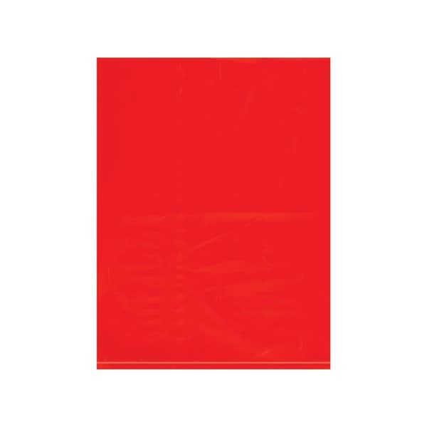 9 x 12'' - 2 Mil Red Flat Poly Bags, 1000PK