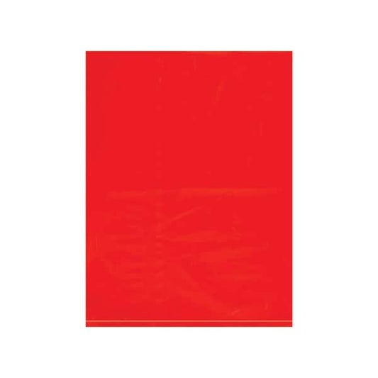 9 x 12'' - 2 Mil Red Flat Poly Bags, 1000PK
