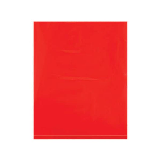 12 x 15'' - 2 Mil Red Flat Poly Bags, 1000PK