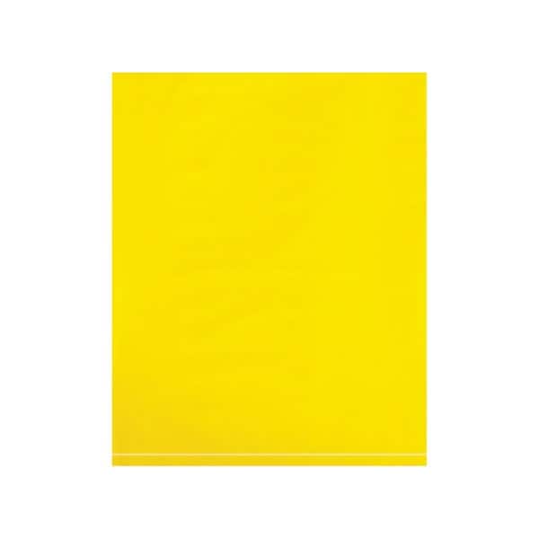 12 x 15'' - 2 Mil Yellow Flat Poly Bags, 1000PK