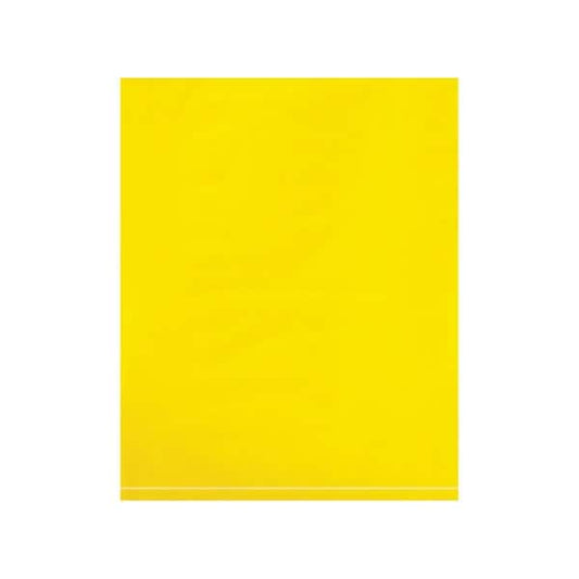 12 x 15'' - 2 Mil Yellow Flat Poly Bags, 1000PK