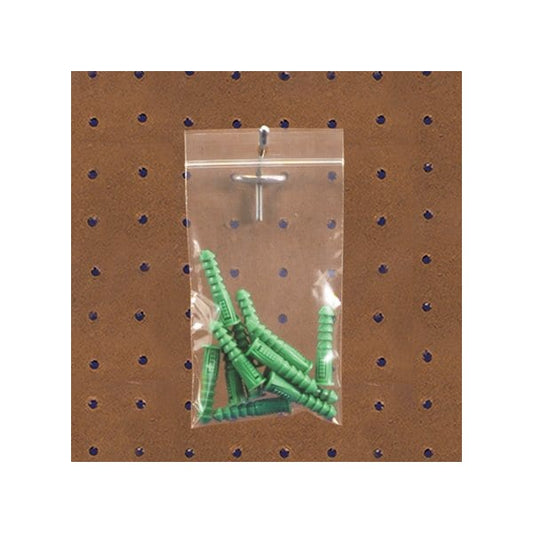 2 x 3'' - 2 Mil Reclosable Poly Bags w/ Hang Hole, 1000PK