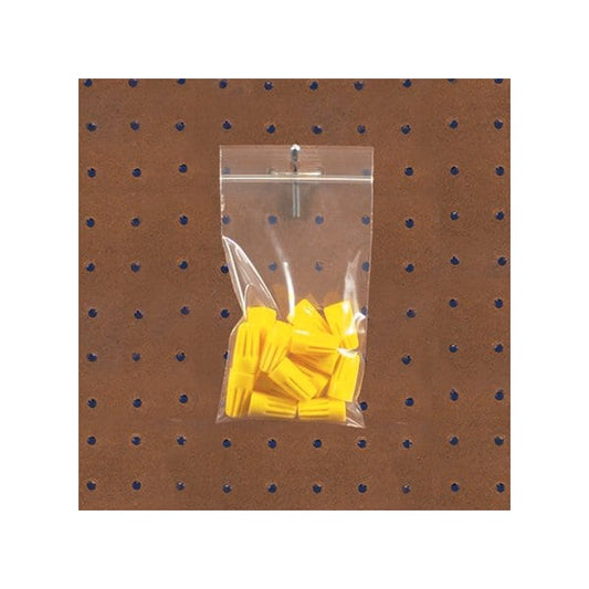 10 x 12'' - 4 Mil Reclosable Poly Bags w/ Hang Hole, 1000PK