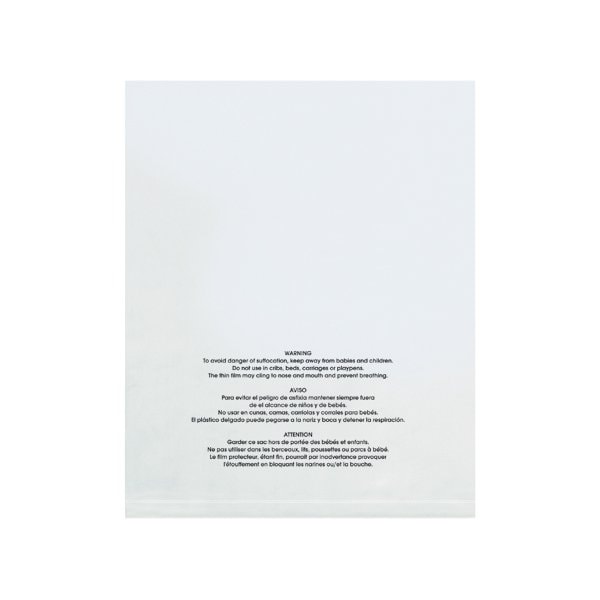 10 x 15'' - 2 Mil Flat Suffocation Warning Poly Bags, 100PK