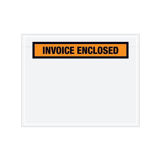 7 x 5-1/2'' Orange Panel-Face ''Invoice Enclosed'' Envelopes, 1000PK