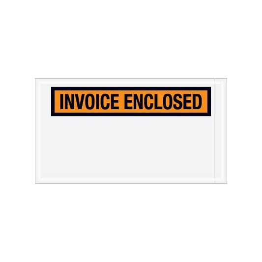 5-1/2 x 10'' Orange ''Invoice Enclosed'' Envelopes, 1000PK