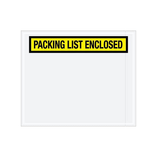10 X 12'' Yellow Panel-Face ''Packing List Enclosed'' Envelopes, 500PK
