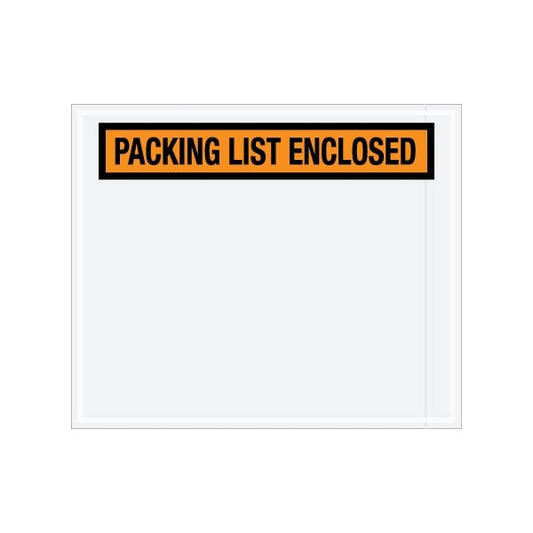 10 x 12'' Orange Panel-Face ''Packing List Enclosed'' Envelopes, 500PK