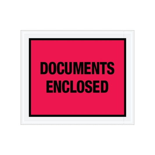 10 x 12'' Red ''Documents Enclosed'' Envelopes, 500PK