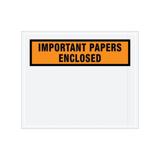 10 x 12'' Orange ''Important Papers Enclosed'' Envelopes, 500PK