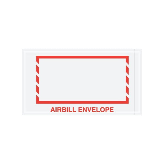 5-1/2 x 10'' Red Border ''Airbill Envelope'' Document Envelopes, 1000PK